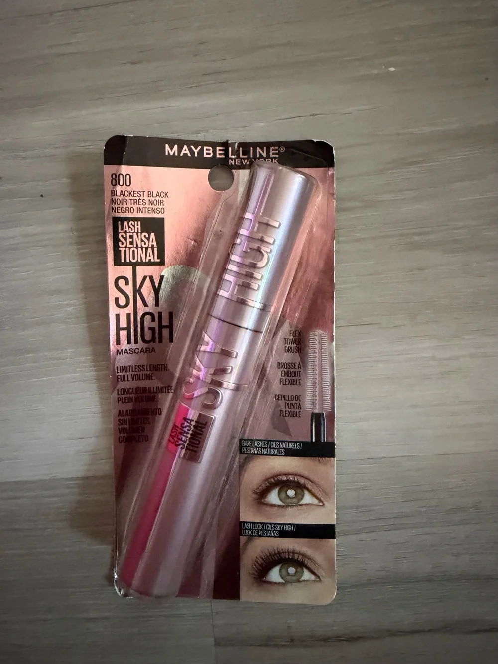 Maybelline Sky High Mascara Packaging - Black & White
